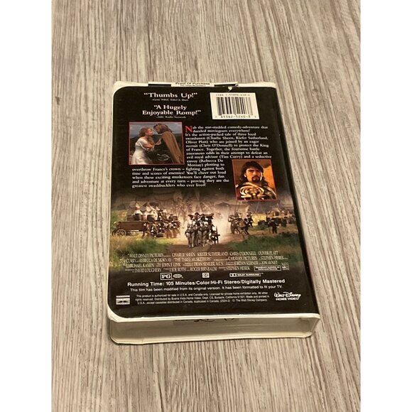 Walt Disney VHS "The Three Musketeers" 1993 Classic Movie Tape - Picture 3 of 4